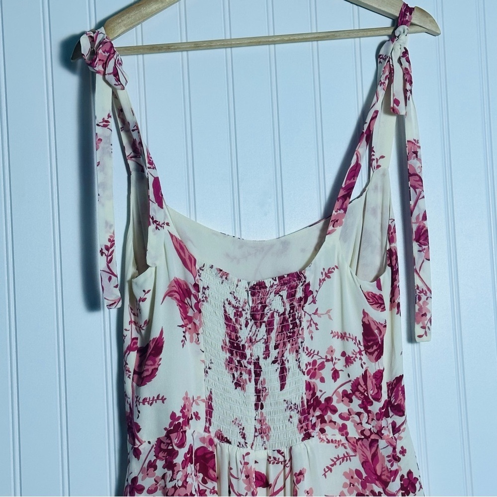 NWT Reformation Besse Midi Floral Dress Sz 8 Paris Pink Floral Wedding Feminine - Picture 6 of 16